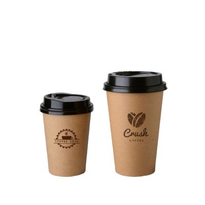 8 Ounce Biodegradable Disposable Paper Cups Kraft Paper Single Wall Coffee Cups