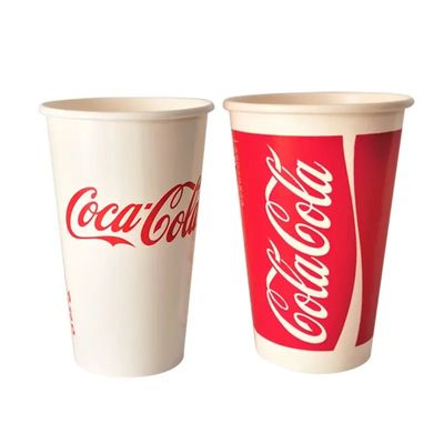 22oz 640ml PE PLA Cola Disposable Paper Cups Paper Cold Drink Cups 300gsm